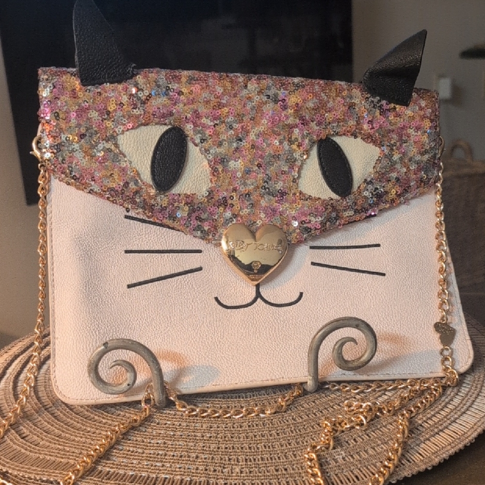 Betsy Johnson Cat Crossbody Bag